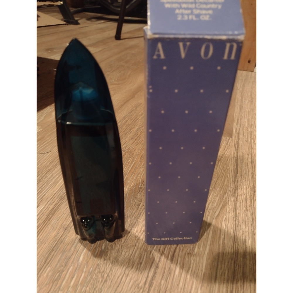 Vintage Avon speedboat decanter with Wild Country After shave mostly full 2.3 fl